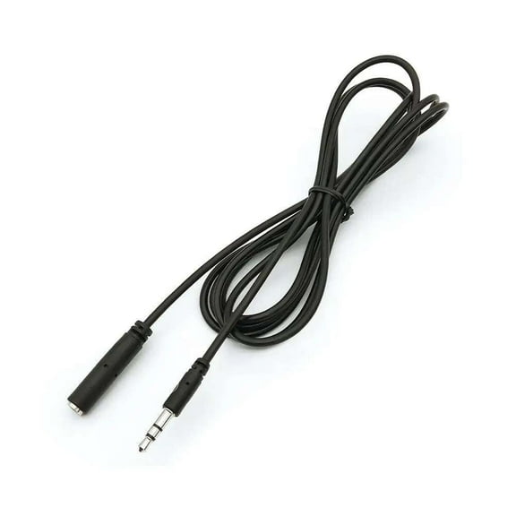 Radioshack 3.5MM EXTENSION CABLE MALE TO FEMALE ROUND BLACK 6FT