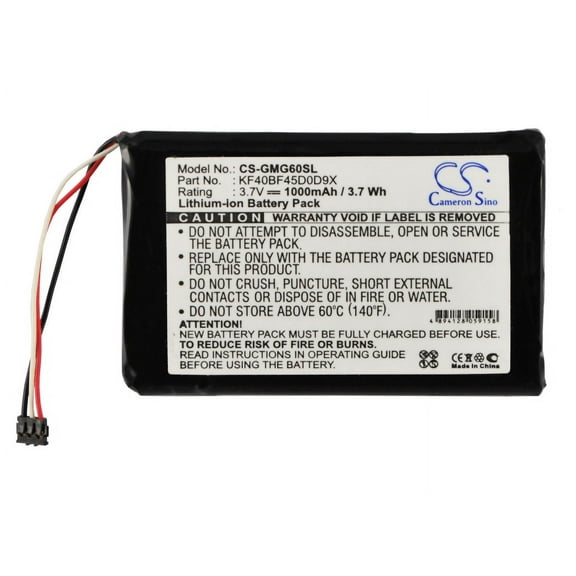 1000mAh Garmin KF40BF45D0D9X Battery for Approach G6