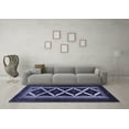 thumbnail image 3 of Ahgly Company Machine Washable Indoor Rectangle Persian Blue Traditional Area Rugs, 3' x 5', 3 of 4