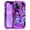Purple Blue Butterfly, variant on Casetego for iPhone 14 Pro Max Case,Glow in The Dark Three Layer Heavy Duty Sturdy Shockproof Protection Rugged Hard PC+Soft TPU Bumper Case,Blue Rose