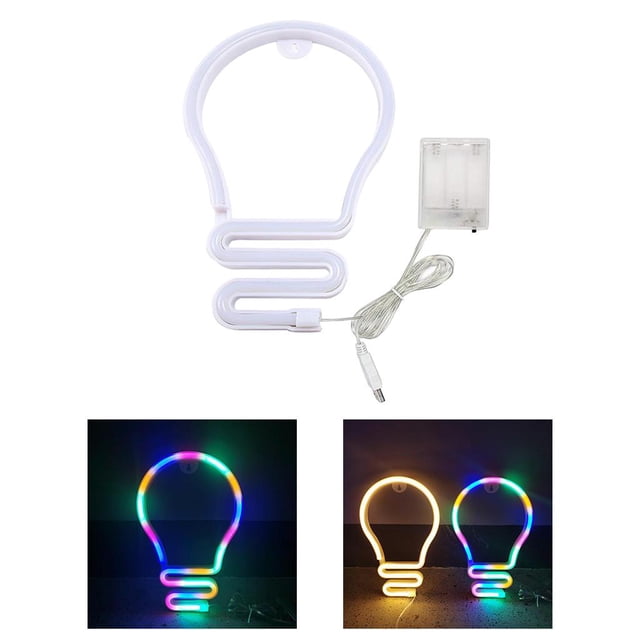 Letrero decorativo Colco 25,5x16,5 cm luces LED bombilla
