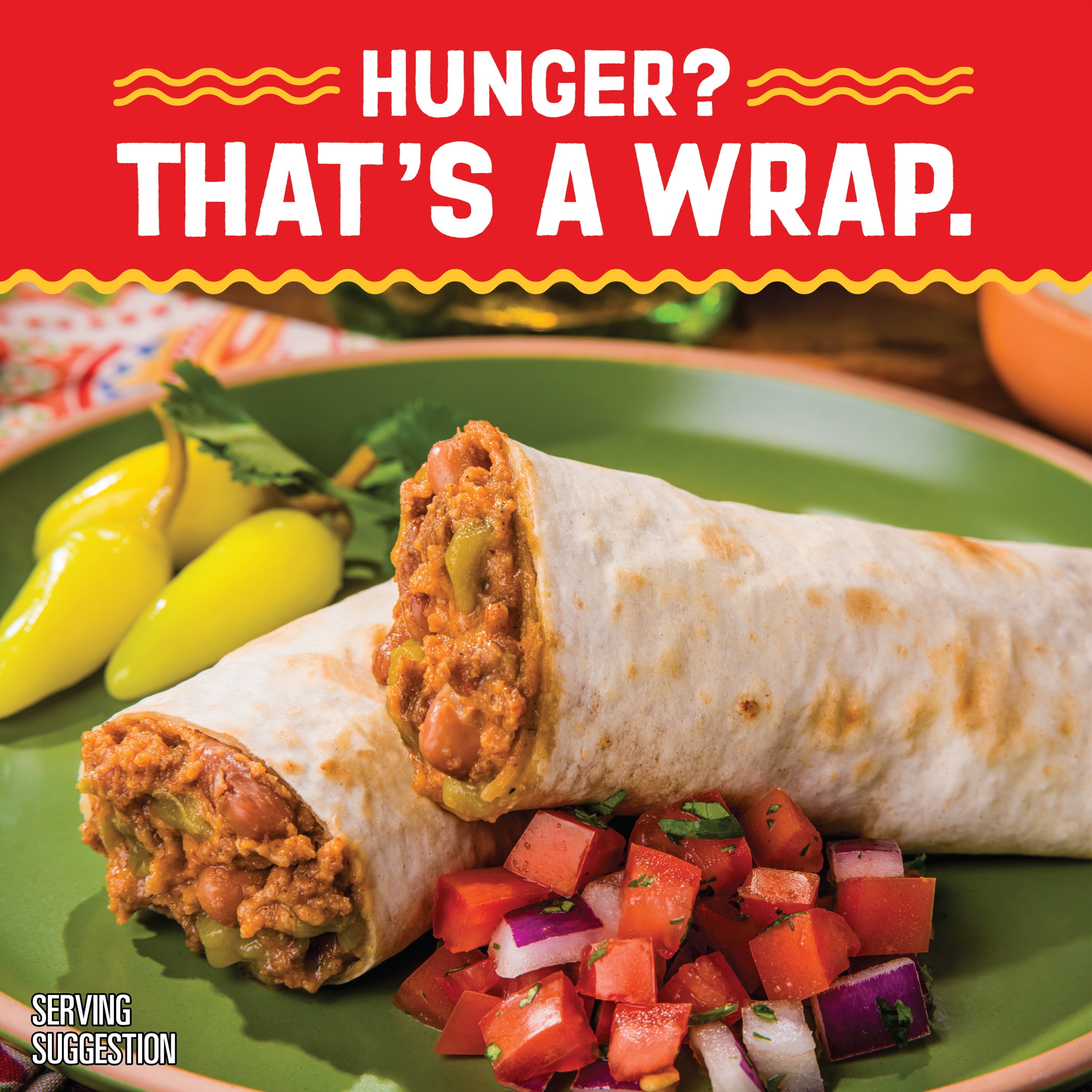 El Monterey Beef & Bean Green Chili Burritos, 32 oz, 8 Count (Frozen)