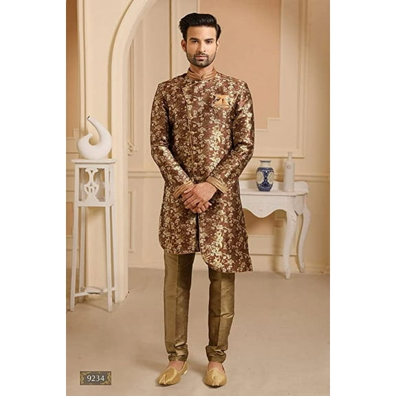 Indian Royal Ethnic Designer Wedding Party Wear Sherwani For Men
