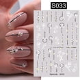 thumbnail image 2 of Harunouta-pegatinas 3D para uñas, calcomanías adhesivas con diseño de flores simples, Corazón Dorado, líneas de Punta francesa, estampado de leopardo, para manicura, 2 of 4