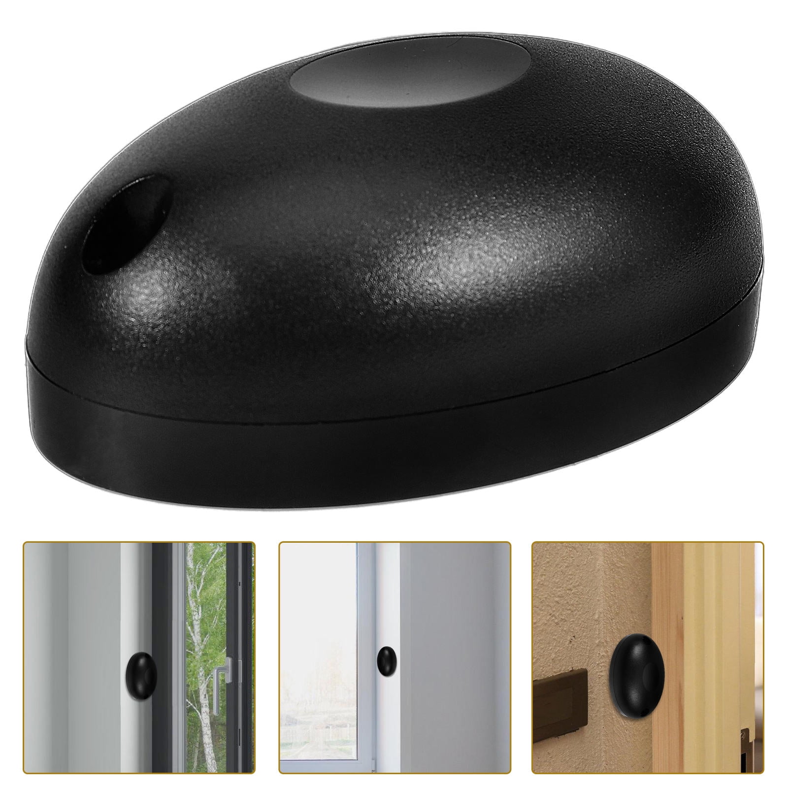 NUOLUX 1 Pair Door and Window Alarms Infrared Alert Black ABS for Professionals