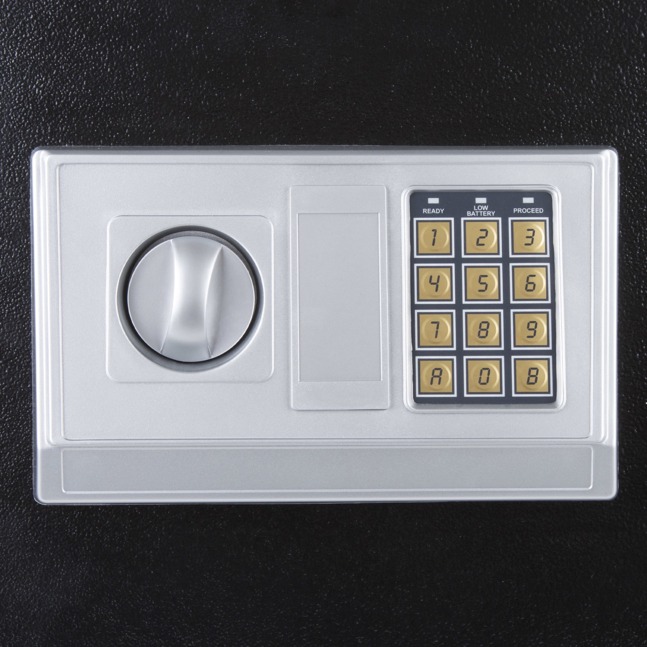 Stalwart Steel Digital Safe Box with Keypad and Manual Override Key, Black