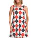 thumbnail image 1 of Fotbe Red and black argyle Vestido de Verano sin Mangas para Mujer – Vestido Midi Línea A, Estilo Camiseta Floral, Vestido Playero Casual y Fluido, 1 of 7