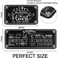 thumbnail image 3 of Kitchen Rug Set of 2, Kitchen Utensil Non-Slip Washable Mat, Black Farmhouse Kitchen Decor Anti-Fatigue Rug for Kitchen Sink Laundry Room, 17x30+17x47 Inch, 3 of 6