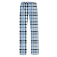 thumbnail image 3 of Lenpel Women's Pajama Pants Plaid Plus Size High Rise Elastic Waist Wide Leg Lounge Trousers Comfy Pj Bottoms, 3 of 4