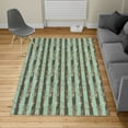 thumbnail image 2 of Lavender Turkish Area Rug, Stripes and Flowers Ribbons Romantic Country Spring Season Inspired Design Art, Soft Carpet for Living Room Decor with Distressed Look, 5.2' X 7.6', Sea Green, by Ambesonne, 2 of 4
