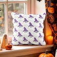 thumbnail image 5 of Cute Witch Hat Ghost Throw Pillow Cover, 3D Textured Halloween Square Cushion Case, Farmhouse Fall Sofa Decorative Pillowcase, 5 of 6