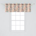 thumbnail image 2 of Ambesonne Floral Abstract Window Valance with Rod Pocket, Vintage Flowery, 54" x 12", Beige Vermilion and Grey, 2 of 2