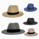 thumbnail image 2 of Sombrero de paja panamá, sombrero para hombres y mujeres de Europa y Estados Unidos, sombrilla de verano, sombrero para el sol con ala de playa, 2 of 6