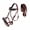 Brown Turquoise Daisy, variant on Horse Western Leather Antique Floral Tooled Bitless Sidepull Bridle Split Reins 77RS45