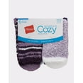 thumbnail image 4 of Hanes Cozy Crew Socks 6-Pack Women's Soft Fluffy Comfy sz 5-9 4 Color Choices, 4 of 5
