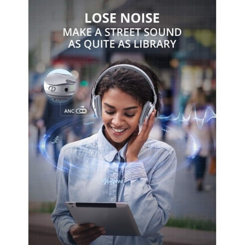 Foldable Wireless Headphones for Google Pixel 7/Pro/6a/6/Pro Phones - Headset w Mic Active Noise Cancelling Hands-free Earphones  Compatible With Pixel 7/Pro/6a/6/Pro Models