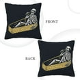 thumbnail image 3 of Square Decorative Throw Pillow Covers with Core, Coffin Skull Print Throw Pillows for Couch Sofa Bed Home Decor, 16"x16", 3 of 9