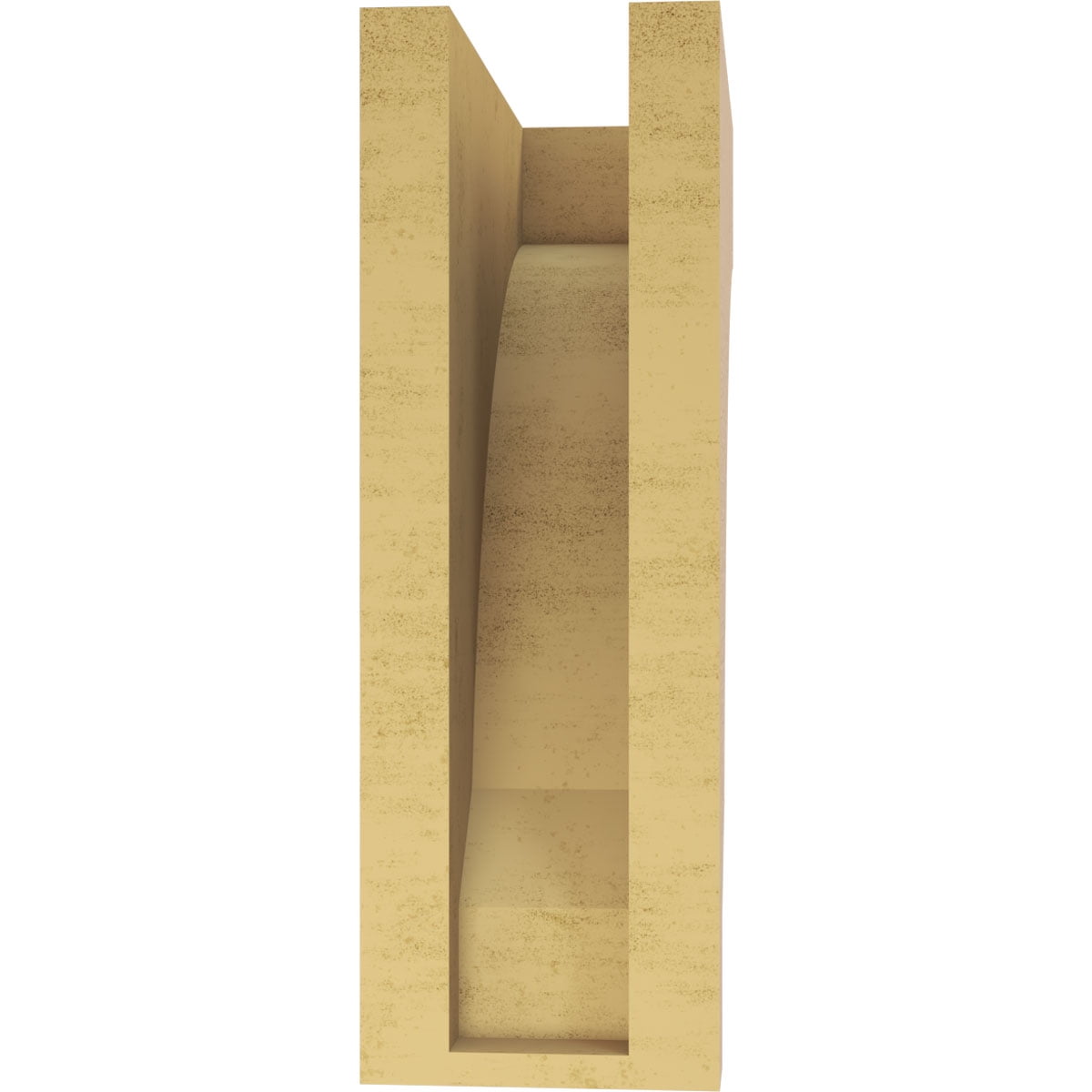 4"W x 8"D x 12"H Classic Moab Rough Cedar Woodgrain TimberThane Corbel, Primed Tan