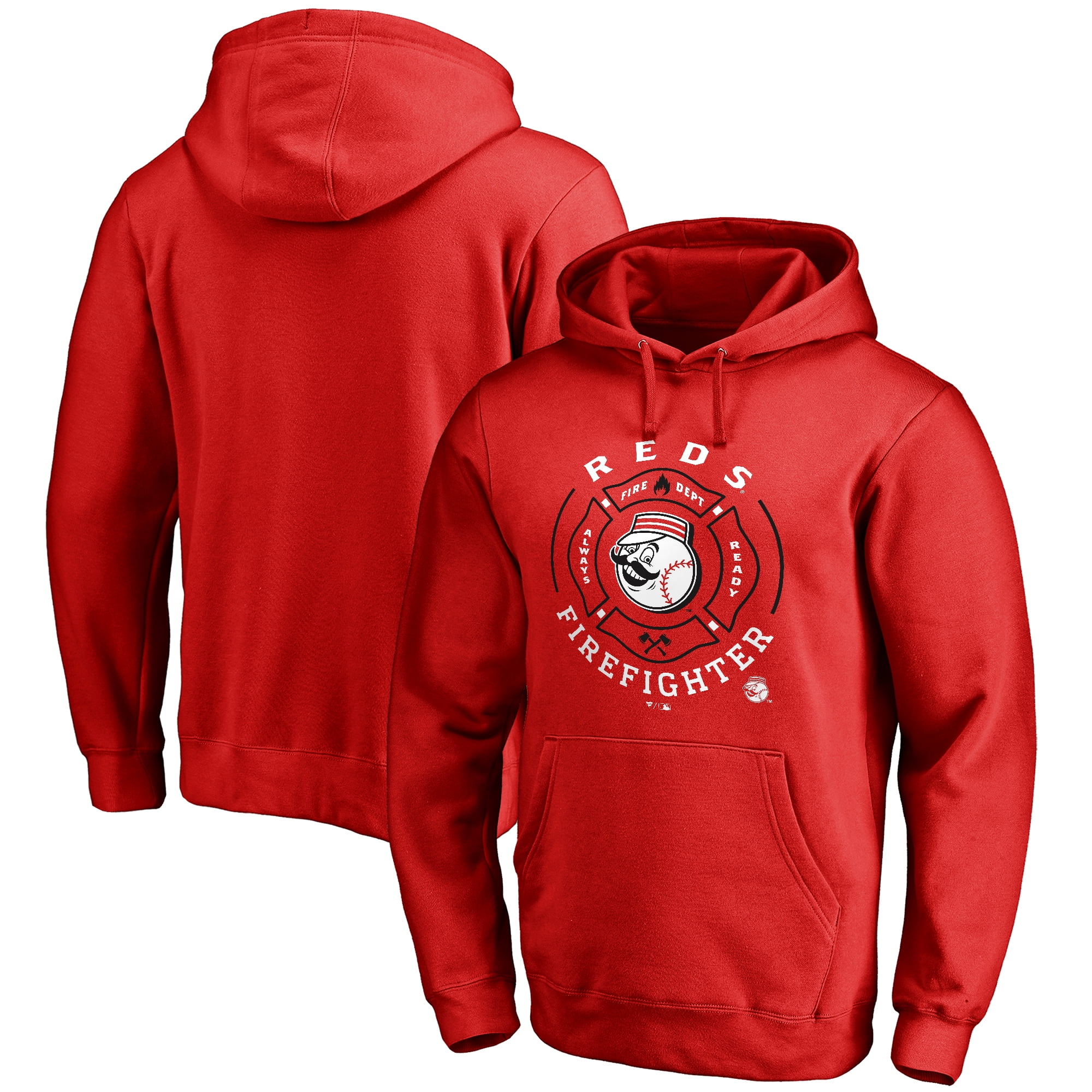 Cincinnati Reds Firefighter Pullover Hoodie Red