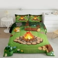 thumbnail image 2 of Feelyou Jungle Adventure Child Bedding Comforter Set, Kawaii Cartoon Fox Twin Comforter Sets, Mystic Camping Lover Reversible Bedding Set, Luxury Bedroom Decor, 2 Pieces, 2 of 8