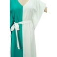 thumbnail image 3 of Bimba Womens Long Rayon 2 Colours Kaftan With Belt Designer Beach Cover Up Caftan Maxi Dress, 3 of 6