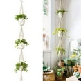 thumbnail image 5 of WUTYU Macrame Plant Hangers Jute het Plant Indoor Boho Hanger Large Hanging Wall Plants for all House Plants Flowers Herbs, 5 of 7