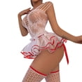 thumbnail image 1 of Uinagy Women's Fishnet Stockings Lingerie Set (Including Fishnet Stockings), 1 of 8