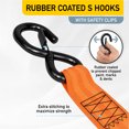 thumbnail image 3 of AUGO Retractable Ratchet Straps | 2 Heavy Duty Ratchet Straps Self Retractable Tie Down Straps with Soft Loops & Storage Bag for Motorcycle, Truck, Trailer, Cargo Van |3000 Lb Break Strength 2” x 10’, 3 of 7