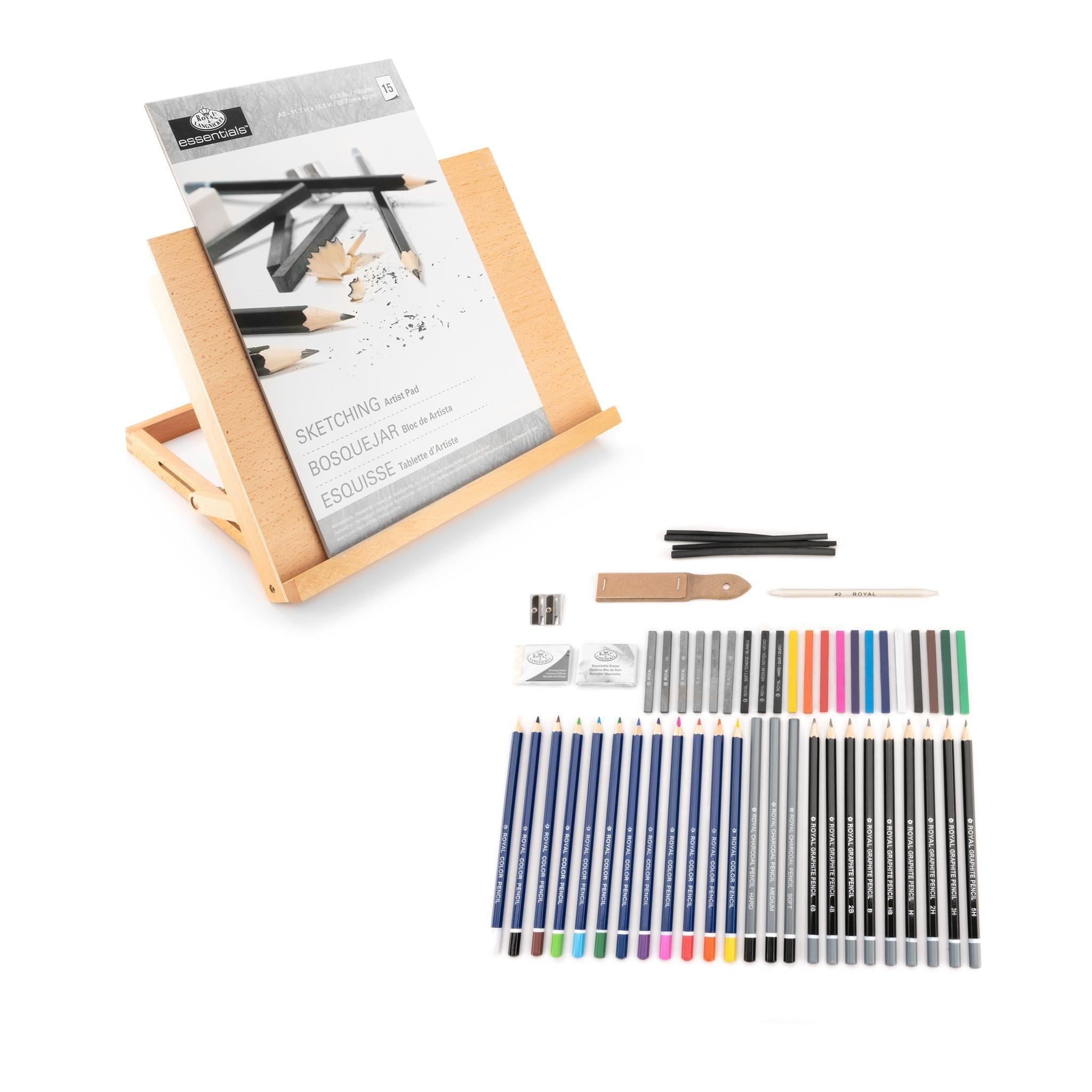 Flat Easel Art Set Large-Sketch & Drawing Set 56pc