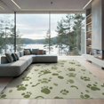thumbnail image 2 of ODIKA 8'x10' Washable Area Rug Durable, Non-Slip Print Scattered Footprint Patterned Tossed Bone Motif Border for Living Room, Under Sectional, Family, 2 of 7