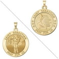 thumbnail image 2 of Picturesongold.Com Female Runner - Saint Sebastian Doubledside Sports Religious Medal Necklace Pendants - 2/3 inch Size of Dime, Sterling Silver, 2 of 4