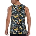 thumbnail image 3 of Haiem Flowers Butterfly Men Workout Tank Top Gym Bodybuilding Sleeveless Muscle T Shirts Athletic Tank Breathable Workout Shirt-X-Large, 3 of 9