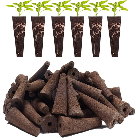 NOGIS 40 Pcs Grow Sponges for Hydroponics Compatible with Hydroponics Growing System Pods, General Hydroponics Rapid Rooter, Starter Plug for Seeds or Cuttings