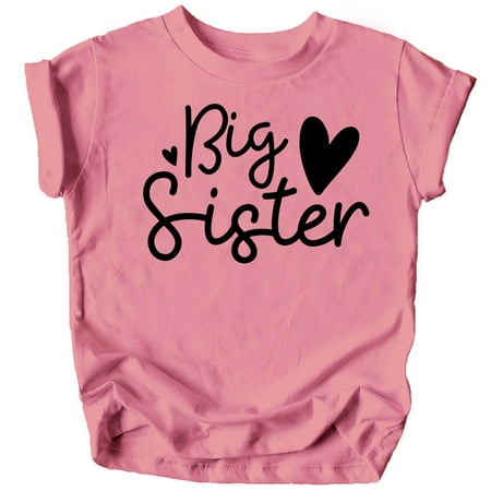 

Olive Loves Apple Cursive Big Sister Hearts Sibling Reveal T-Shirt for Baby and Toddler Girls Sibling Outfits Mauve Shirt 12 Months