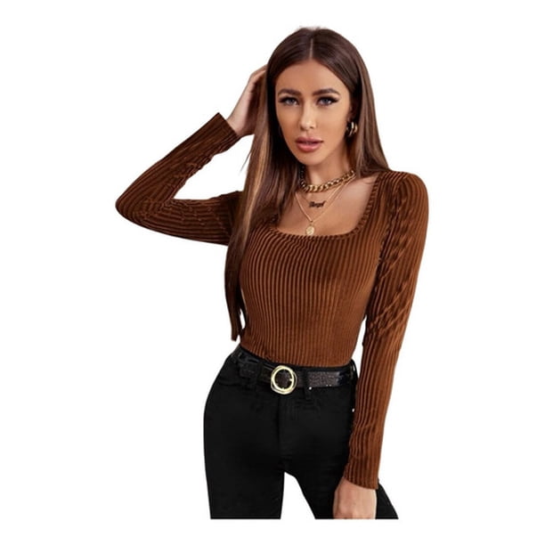 Blusas Mujer Elegante Texturizada Manga Larga Blusa Dama Mod LOLE Blusa
