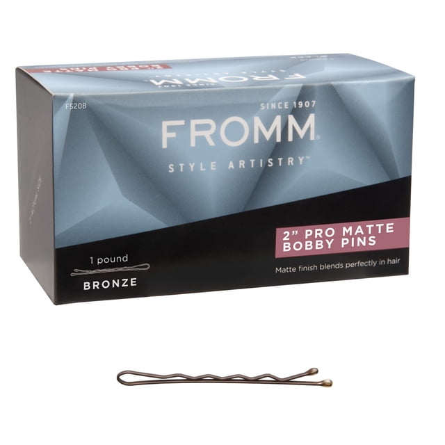 Fromm Style Artistry 2 Horquillas Onduladas Sujeción Segura Adecuado para Todo Tipo y Longitud de Cabello Accesorios para el Cabello para Mujer Bronce Mate Paquete de 600