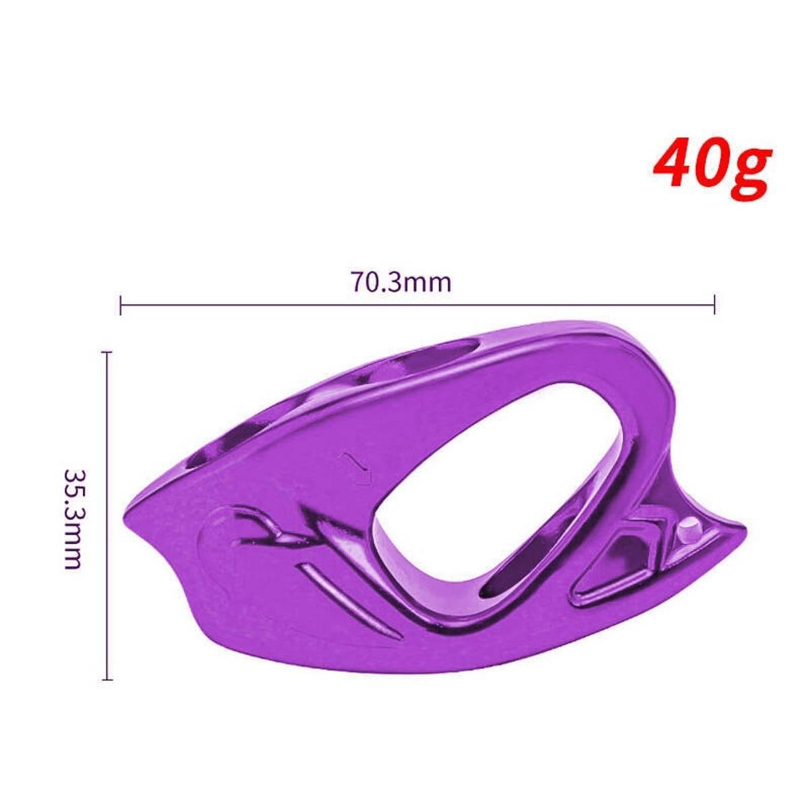 simhoa Rope Ascender Clamp Adjustable Self Locking Grip Lightweight Aluminum Rope Clamp Riser Clip for Rock Climbing Rappelling Arborist Gear Suitable for Outdoor Protection Training Purple