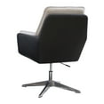 thumbnail image 5 of Linon Merle Accent Chair with Swivel, Black Faux Leather and Gray Sherpa, 5 of 9