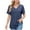 Navy, variant on ICHUANYI Womens Summer T-Shirts Short Sleeve V Neck Tops Solid Loose Fit Shirts Spring Fashion