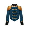 thumbnail image 1 of iiniim Veste de Tambour-Major pour Enfants Filles Garçons Uniforme de Groupe de Marche à Franges Rouge Tenues de Maître de Piste de Cirque Bleu Paon 14, 1 of 5