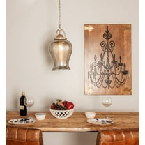 DecMode Traditional 19 x 10 inch silver iron and glass chandelier