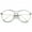 Silver / Clear, variant on Oversize Semi-Rimless Brow Bar Round Clear Flat Lens Aviator Eyeglasses 59mm (Silver / Clear)