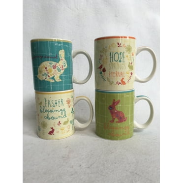 Easter Blessings Abound 4 piece Ceramic Mug Set