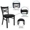 thumbnail image 3 of Bowery Hill Back Metal Dining Chair in Black, 3 of 9