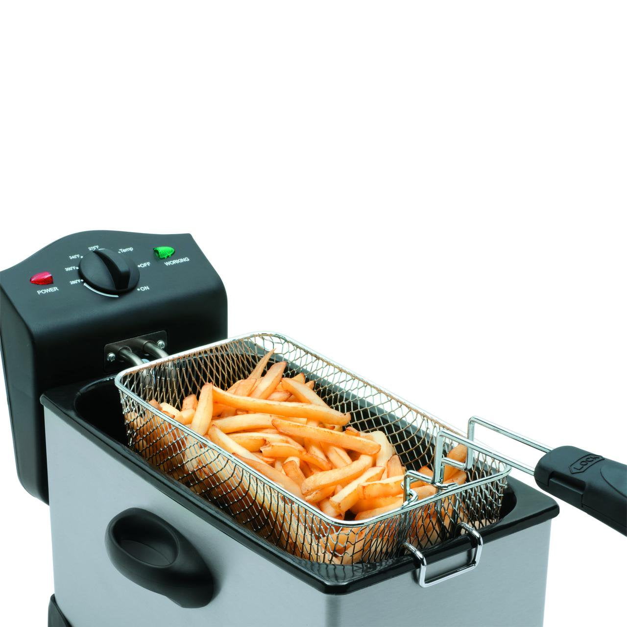 Salton Stainless Steel Deep Fryer Df1233 Silver Walmart Com