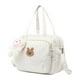 thumbnail image 1 of Bolsa de pañales, bolsa de mano, reutilizable, práctica, con múltiples bolsillos, bolso de mano, bolsa de maquillaje para mamá Blanco, 1 of 9