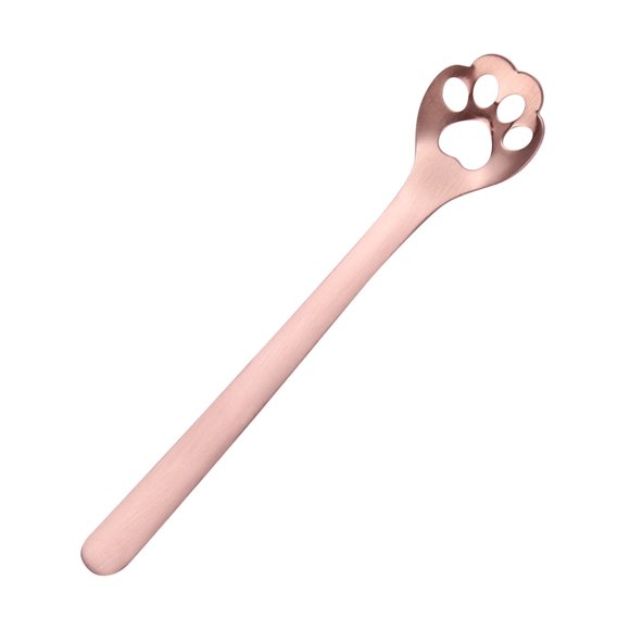 Pisexur Batería de cocina Bonita cuchara de café de acero inoxidable 304, cuchara para revolver té, cuchara para taza, cuchara con forma de garra de perro, taza ahuec para la cocina del hogar