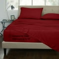 thumbnail image 4 of ROYALE LINENS 300 Thread Count 100% Long Staple Combed Cotton Sheet Set - 3 Piece Twin Bed Sheets - 1 Fitted, 1 Flat & Pillow case -Soft Cool & Crisp Sheet Set (Twin, Red), 4 of 10