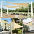 thumbnail image 3 of 11.8x11.8x11.8ft Sun Shade Sail,Triangle 95% UV Block Canopy Awning for Outdoor Garden Patio,Grey/Beige, 3 of 7