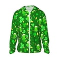 thumbnail image 1 of Balery St Patrick's Day2 Sudadera ligera de manga larga con capucha y protección solar UPF 50+ para hombre y mujer, ideal para pesca y running-X-Large, 1 of 7
